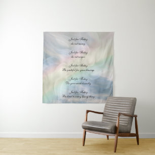 Reiki Principles Rainbow Mandala design Tapestry