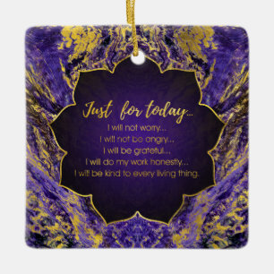 Reiki Principles - Reiki Precepts Ceramic Ornament