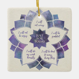 Reiki Principles - Reiki Precepts Ceramic Ornament