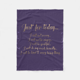 Reiki Principles -Reiki Precepts Fleece Blanket