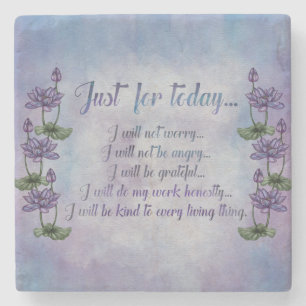 Reiki Principles -Reiki Precepts Stone Coaster