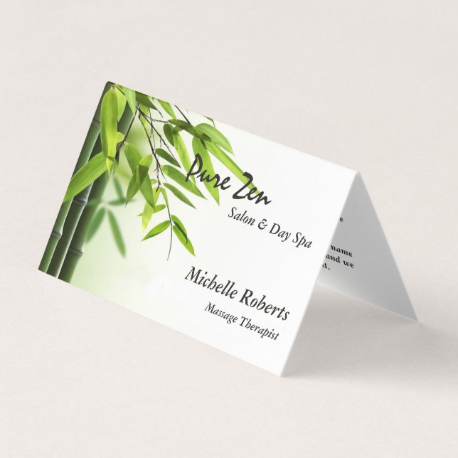 Reiki Spa Yoga W/Appointment & Referral Business Card (Front)