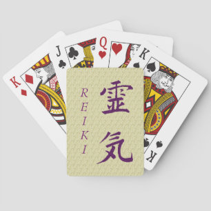 Reiki Symbol In Purple Playing Cards