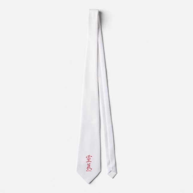 Reiki Symbol in Red Ink Tie (Front)