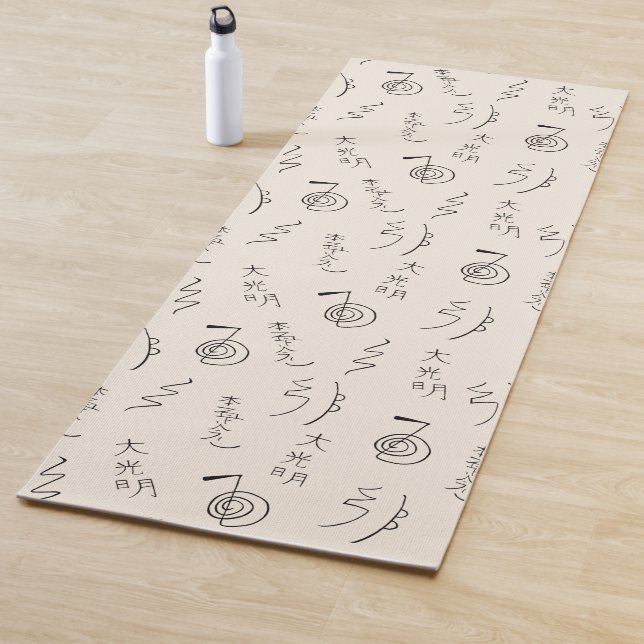 Reiki Symbols Pattern - Reiki Healing Yoga Mat (In Situ)