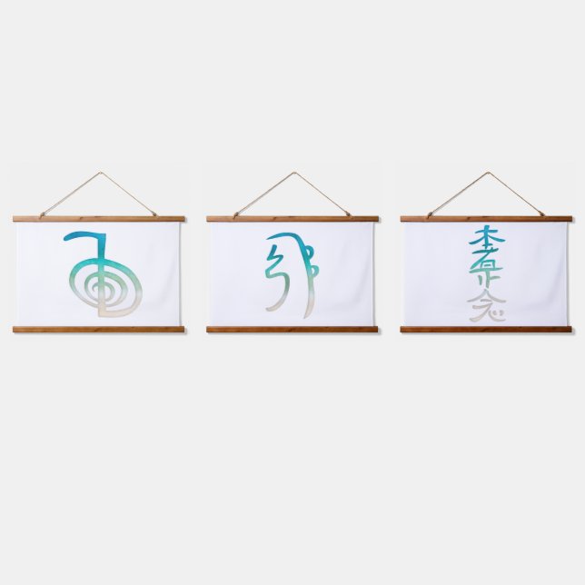 Reiki Symbols Tapestry Wall Art (Triple)