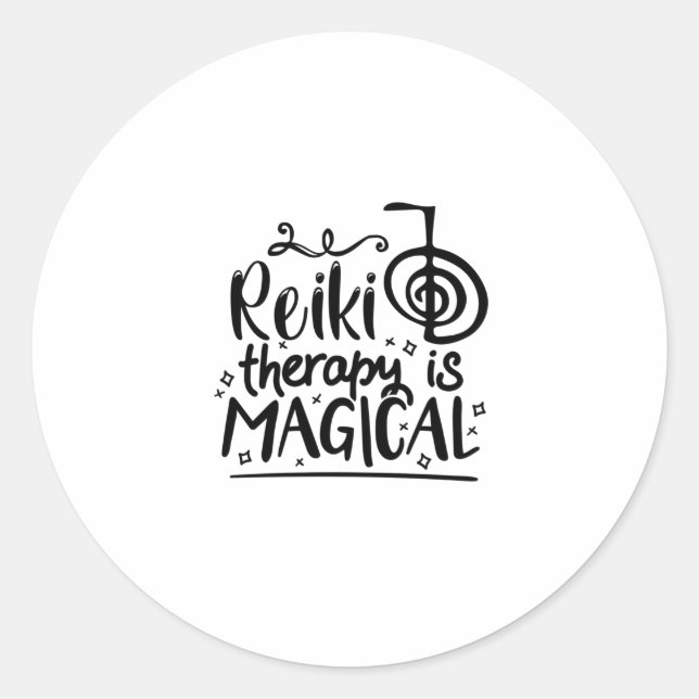 Reiki Therapy | Reiki Master Spiritual Reiki Gifts Classic Round Sticker (Front)