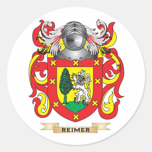 Reimer Coat of Arms (Family Crest) Classic Round Sticker (Front)
