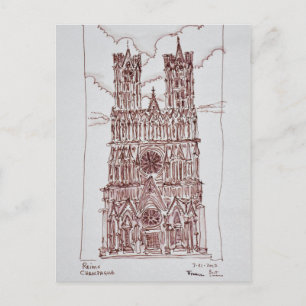 Reims Cathedral   Champagne Region, France Postcard