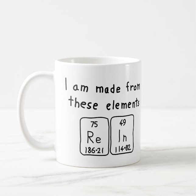 Rein periodic table name mug (Left)