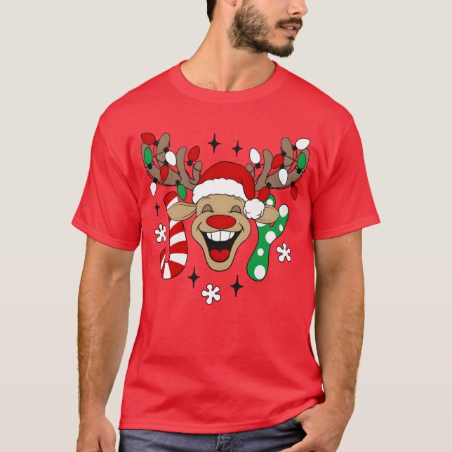 Rein Rudolph Christmas Ugly Christmas Sweater girl (Front)