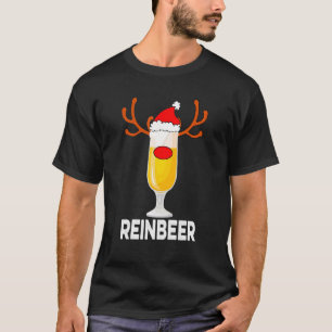 Reinbeer Santa Claus Reindeer Beer  Christmas Drin T-Shirt