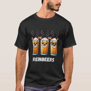 Reinbeers Funny Reindeer Beer Christmas Drinking T-Shirt
