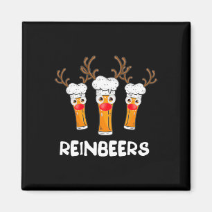Reinbeers Funny Reindeer Beer Christmas Drinking X Magnet