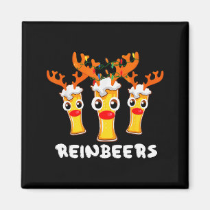 Reinbeers Funny Reindeer Beer Christmas Drinking X Magnet