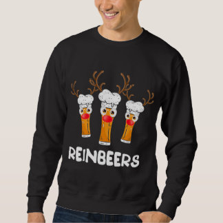 Reinbeers Funny Reindeer Beer Christmas Drinking X Sweatshirt