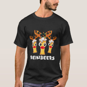 Reinbeers Funny Reindeer Beer Christmas Drinking X T-Shirt