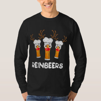 Reinbeers Funny Reindeer Beer Christmas Drinking X T-Shirt