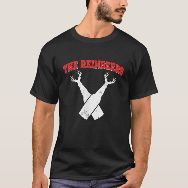 Reinbeers Funny Reindeer Beer Christmas Drinking X T-Shirt (Front)