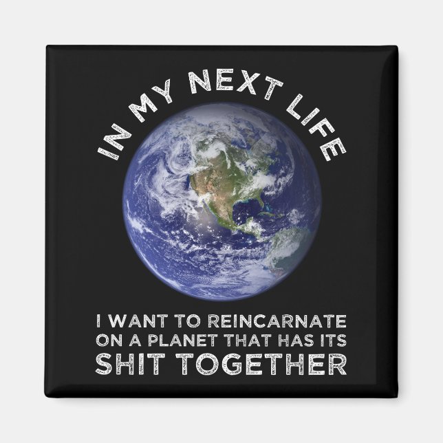 Reincarnate On A Planet That Has Its Shit-Together Magnet (Front)