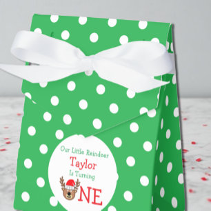 Reindeer 1st Birthday Favour Box