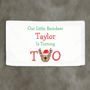 Reindeer 2nd Birthday Banner