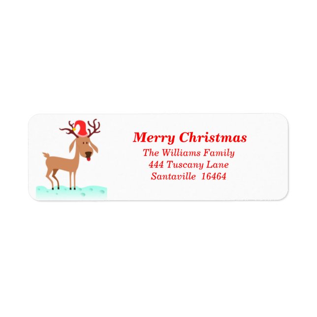 Reindeer Address Label Return Address Label (Front)