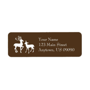 Reindeer Address Labels (Brown)