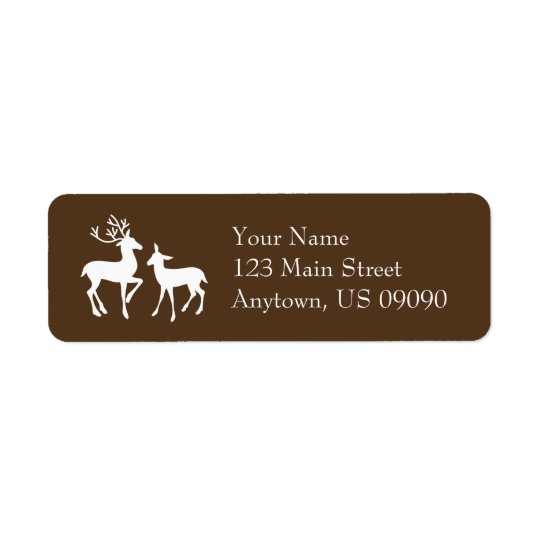 Reindeer Address Labels (Brown)