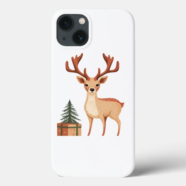REINDEER AND A CHRISTMAS TREE Case-Mate iPhone CASE (Back)