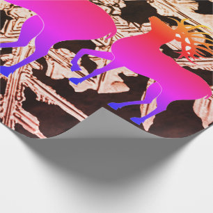 REINDEER AND BENTLEY SNOWFLAKE Wrapping Paper