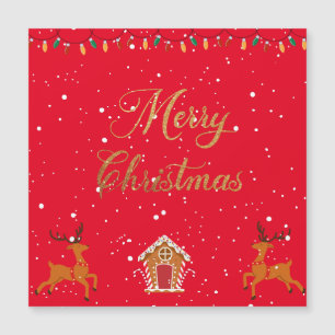 Reindeer and candy house- christmas holiday