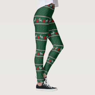 Reindeer and Christmas Trees  Leggings
