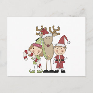 Reindeer and Elves T-shirts and Gifts Postcard
