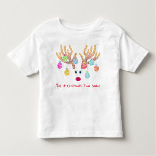 Reindeer and Ornaments Toddler T-shirt