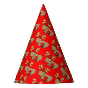 Reindeer and Penguin Party Hat