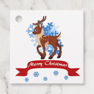 Reindeer and Snowflakes Favour Tags