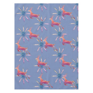 Reindeer and Snowflakes Tablecloth