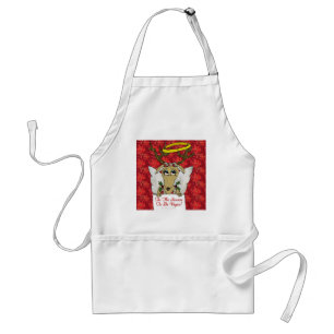 Reindeer Angel Tis The Season to Be Vegan Standard Apron