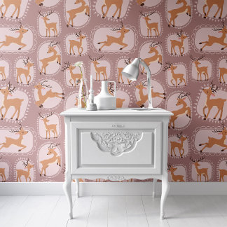 Reindeer Animals Wallpaper Pattern Peel & Stick