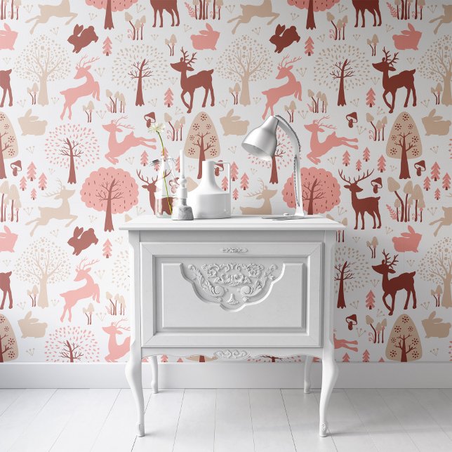 Reindeer Animals Wallpaper Pattern Peel & Stick (Creator Uploaded)