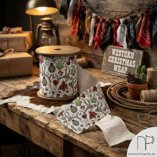Reindeer Antler Country Christmas Ribbon Grosgrain Ribbon