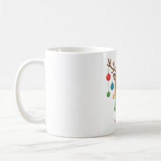 Reindeer Baubles Hanging From Antlers Coffee Mug