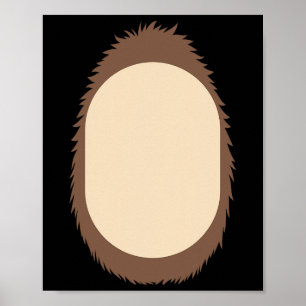Reindeer Belly Xmas Cute Deer Diy Merry Christmas Poster