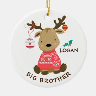 Reindeer Big Brother Christmas Ornament