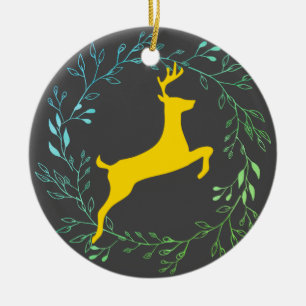 Reindeer - Blitzen Ceramic Ornament