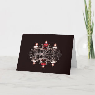 Reindeer Candle Christmas Card