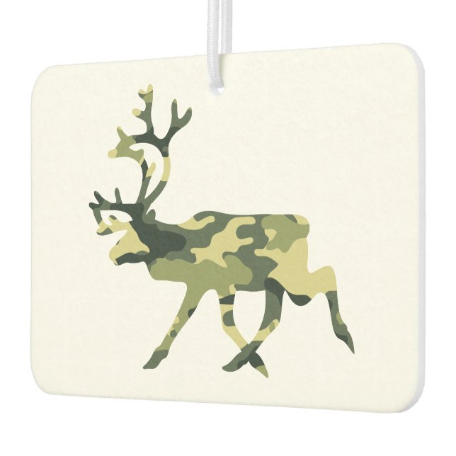Reindeer / Caribou Woodland Camouflage / Camo Car Air Freshener (Left)