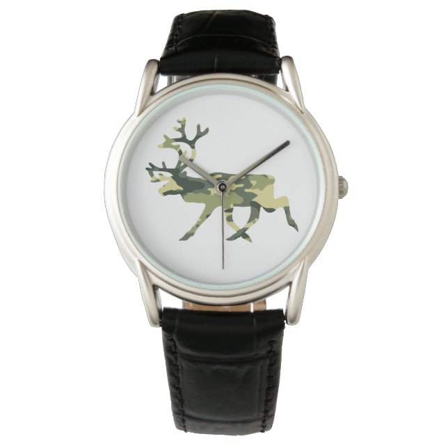 Reindeer / Caribou Woodland Camouflage / Camo Watch (Front)