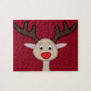 Reindeer cartoon character jigsaw puzzle